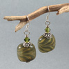 Olive Swirl Earrings